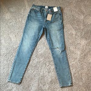 NWT JCrew 10” High Rise Toothpick Jean - Size 27